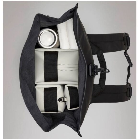 Rains Rolltop Rucksack Backpack in Metallic Grey NWT main image 7